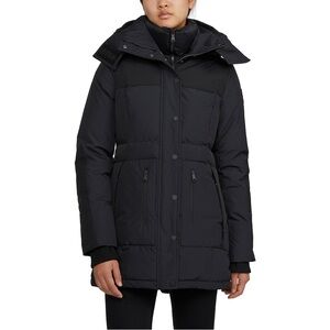 Pajar Womens Demi Down Feather Coat Parka Black Size S